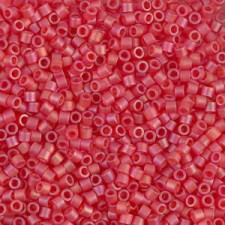 Miyuki delica beads 10/0 - Matted transparent red orange ab DBM-856